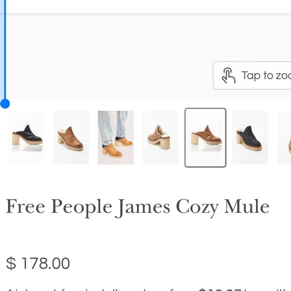 New Free People James Cozy Mule size 9.5 - Picture 7 of 16